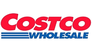 Costco Wholesale logo with red and blue text on a white background